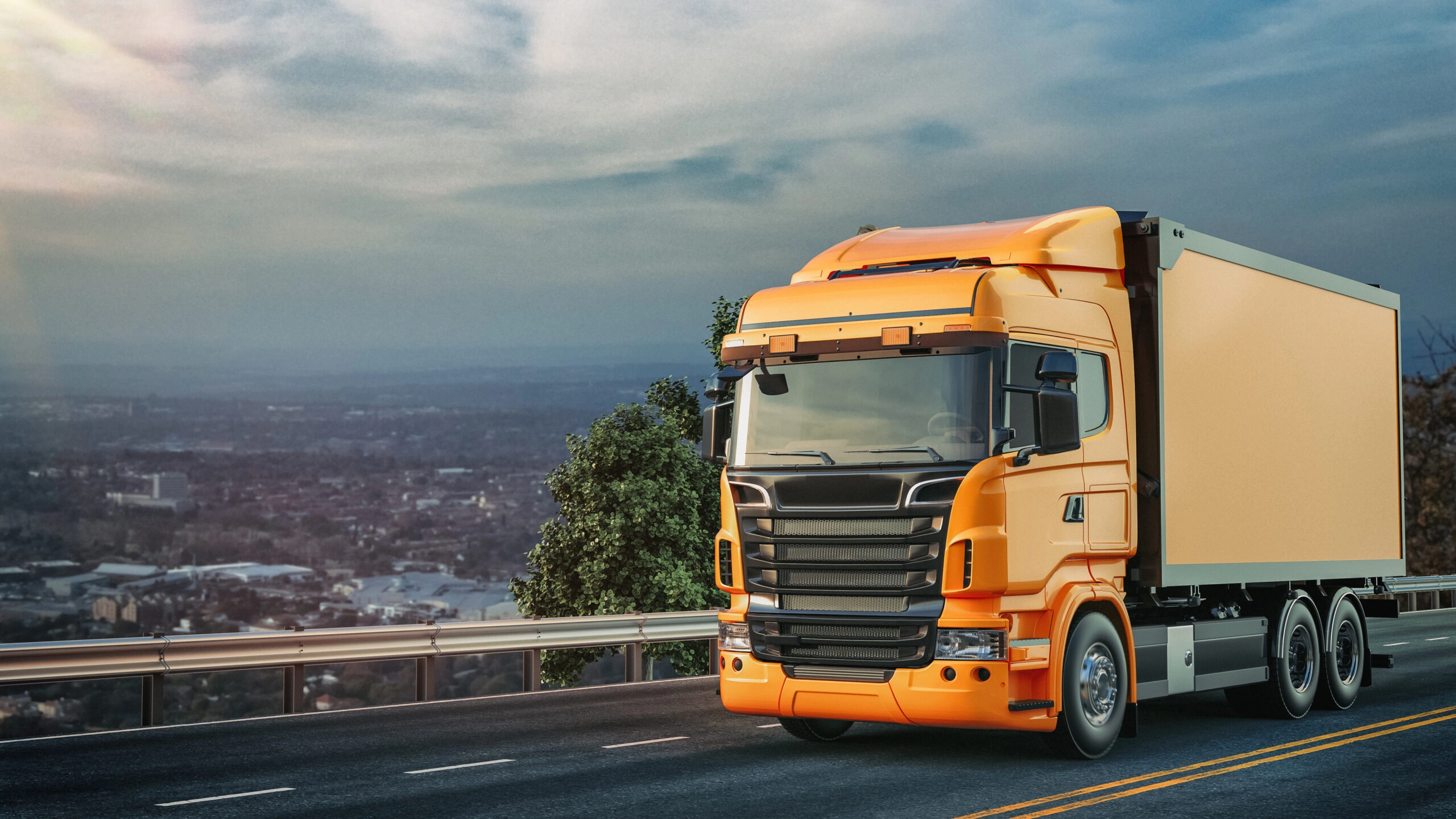 truck driving on pass